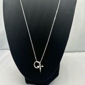 Silver Cross Pendant Necklace
